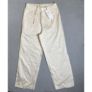 Magniberg Gala Pants Women Medium Pearl Ivory Drawstring Studded Yoga Casual NWT